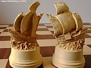 Christopher Columbus Plain Theme Chess Set